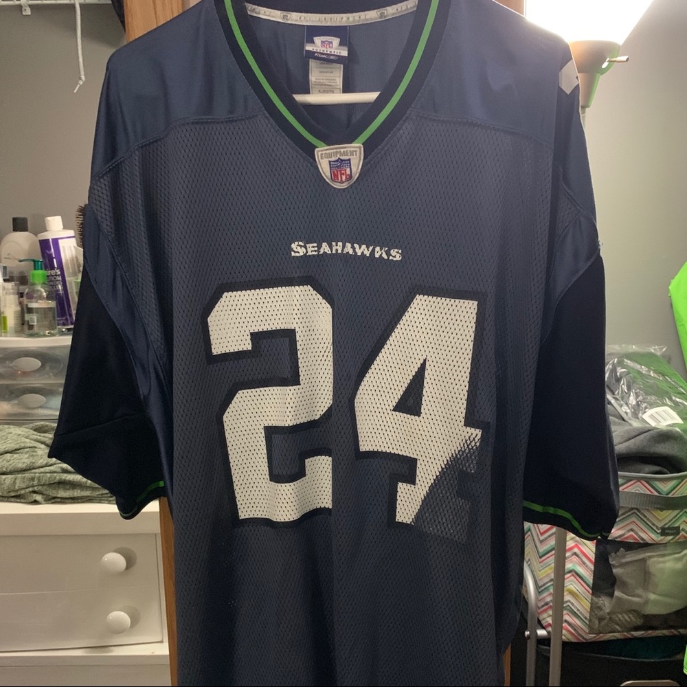 Seattle Seahawks Lynch 24 Jersey Reebok Auth. XL